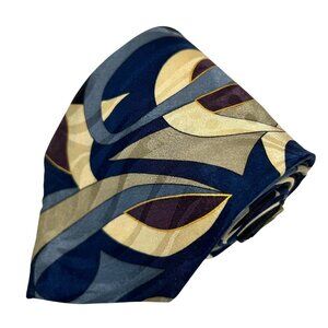 Cellini Uomo Men's 100% Silk Abstract Necktie Tie